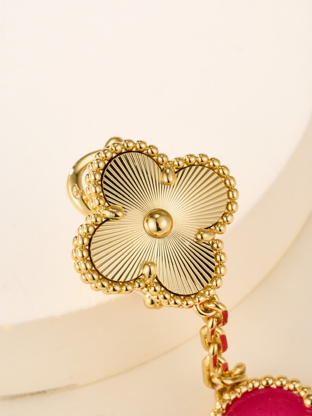Van Cleef & Arpels Alhambra Pink Gold Earrings